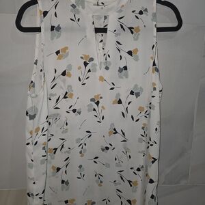 LOFT Cream Floral Blouse